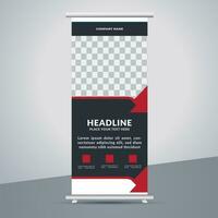 business roll up banner design display standee for presentation purpose vector