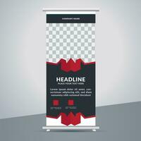 business roll up banner design display standee for presentation purpose vector