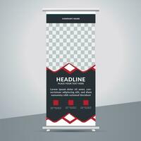 business roll up banner design display standee for presentation purpose vector