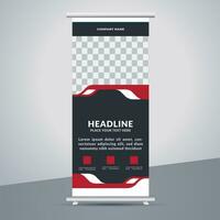 business roll up banner design display standee for presentation purpose vector