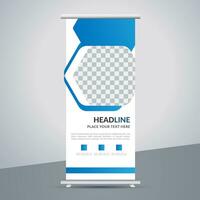 business roll up banner design display standee for presentation purpose vector