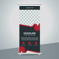 business roll up banner design display standee for presentation purpose vector