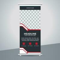 business roll up banner design display standee for presentation purpose vector