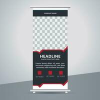 business roll up banner design display standee for presentation purpose vector