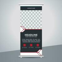 business roll up banner design display standee for presentation purpose vector