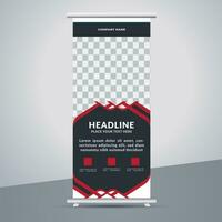 business roll up banner design display standee for presentation purpose vector