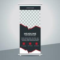 business roll up banner design display standee for presentation purpose vector