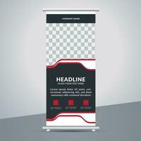 business roll up banner design display standee for presentation purpose vector