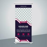 business roll up banner design display standee for presentation purpose vector