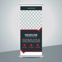 business roll up banner design display standee for presentation purpose vector