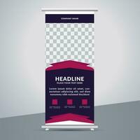 business roll up banner design display standee for presentation purpose vector