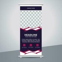 business roll up banner design display standee for presentation purpose vector