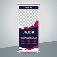 business roll up banner design display standee for presentation purpose vector