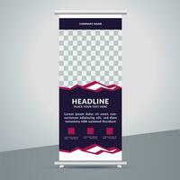 business roll up banner design display standee for presentation purpose vector