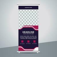 business roll up banner design display standee for presentation purpose vector