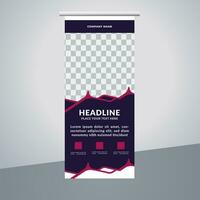 business roll up banner design display standee for presentation purpose vector