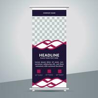 business roll up banner design display standee for presentation purpose vector