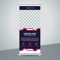 business roll up banner design display standee for presentation purpose vector