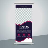 business roll up banner design display standee for presentation purpose vector