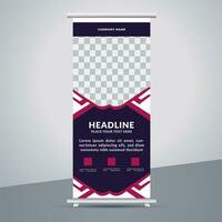 business roll up banner design display standee for presentation purpose vector