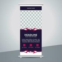 business roll up banner design display standee for presentation purpose vector