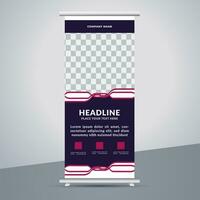 business roll up banner design display standee for presentation purpose vector