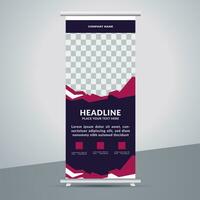 business roll up banner design display standee for presentation purpose vector