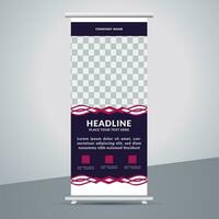 business roll up banner design display standee for presentation purpose vector