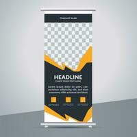 business roll up banner design display standee for presentation purpose vector