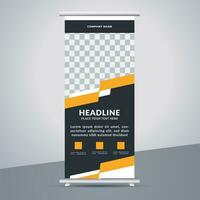 business roll up banner design display standee for presentation purpose vector