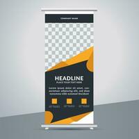 business roll up banner design display standee for presentation purpose vector