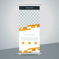 business roll up banner design display standee for presentation purpose vector