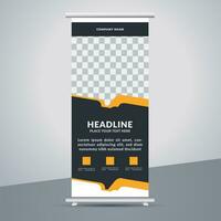 business roll up banner design display standee for presentation purpose vector