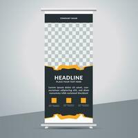 business roll up banner design display standee for presentation purpose vector