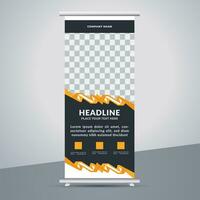 business roll up banner design display standee for presentation purpose vector