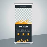 business roll up banner design display standee for presentation purpose vector