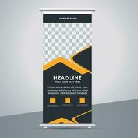 business roll up banner design display standee for presentation purpose vector