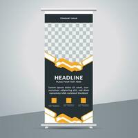 business roll up banner design display standee for presentation purpose vector