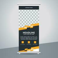 business roll up banner design display standee for presentation purpose vector