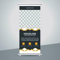 business roll up banner design display standee for presentation purpose vector