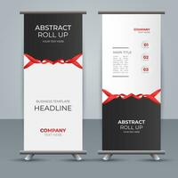 professional business roll up display standee template design vector