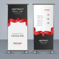 professional business roll up display standee template design vector