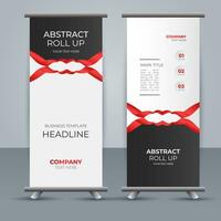 professional business roll up display standee template design vector