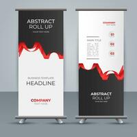 professional business roll up display standee template design vector