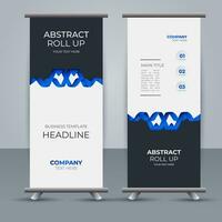 professional business roll up display standee template design vector