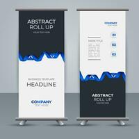 professional business roll up display standee template design vector