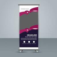 professional business roll up display standee template design vector