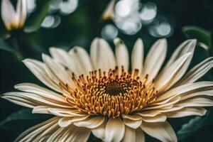 AI generated a close up of a flower with a green background photo