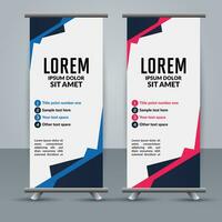 professional business roll up display standee template design vector