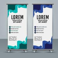 professional business roll up display standee template design vector